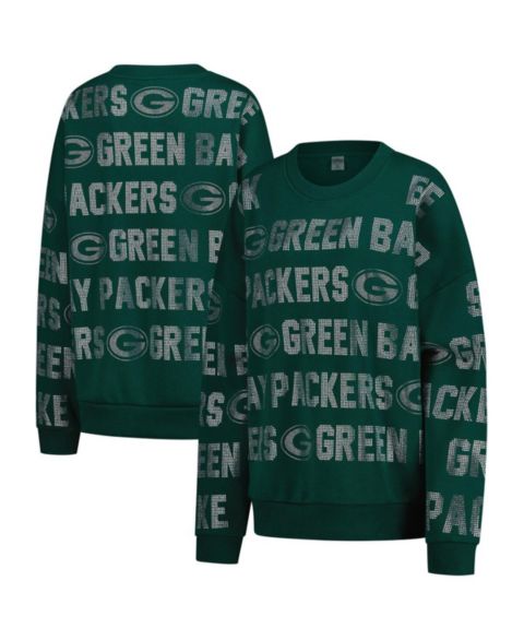 Женская толстовка Gameday Couture Green Bay Packers Oversized Hype Era Rhinestone Text