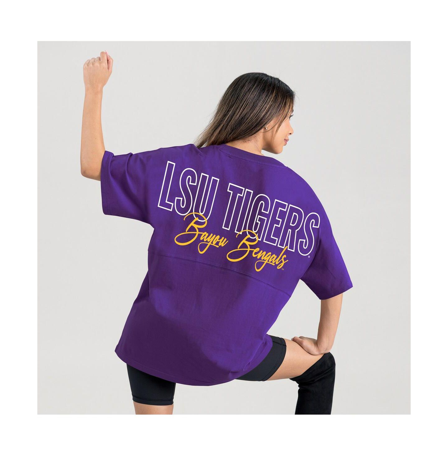 Женская футболка Gameday Couture Purple LSU Tigers Oversized Back at Ya — фото 2