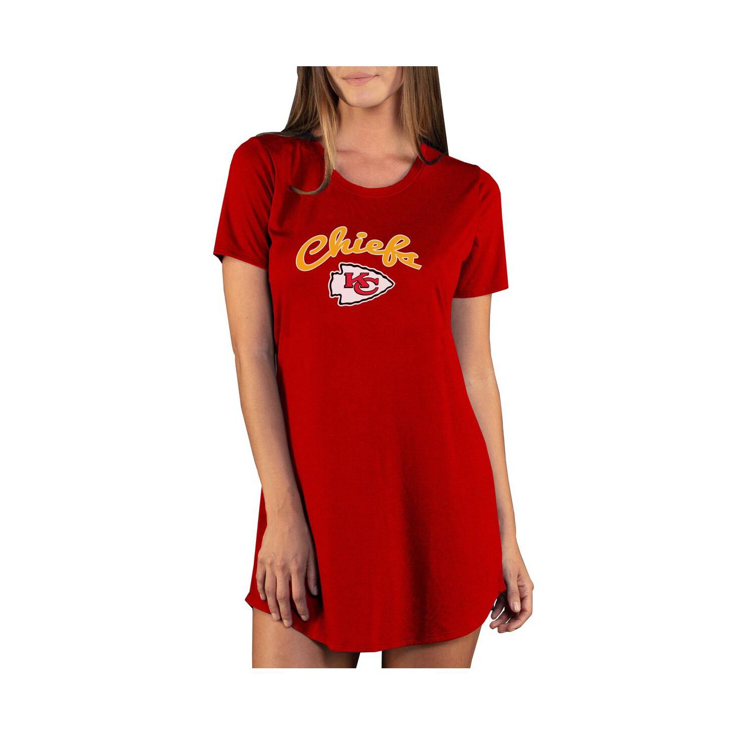Women's Red Kansas City Chiefs Marathon Knit Nightshirt