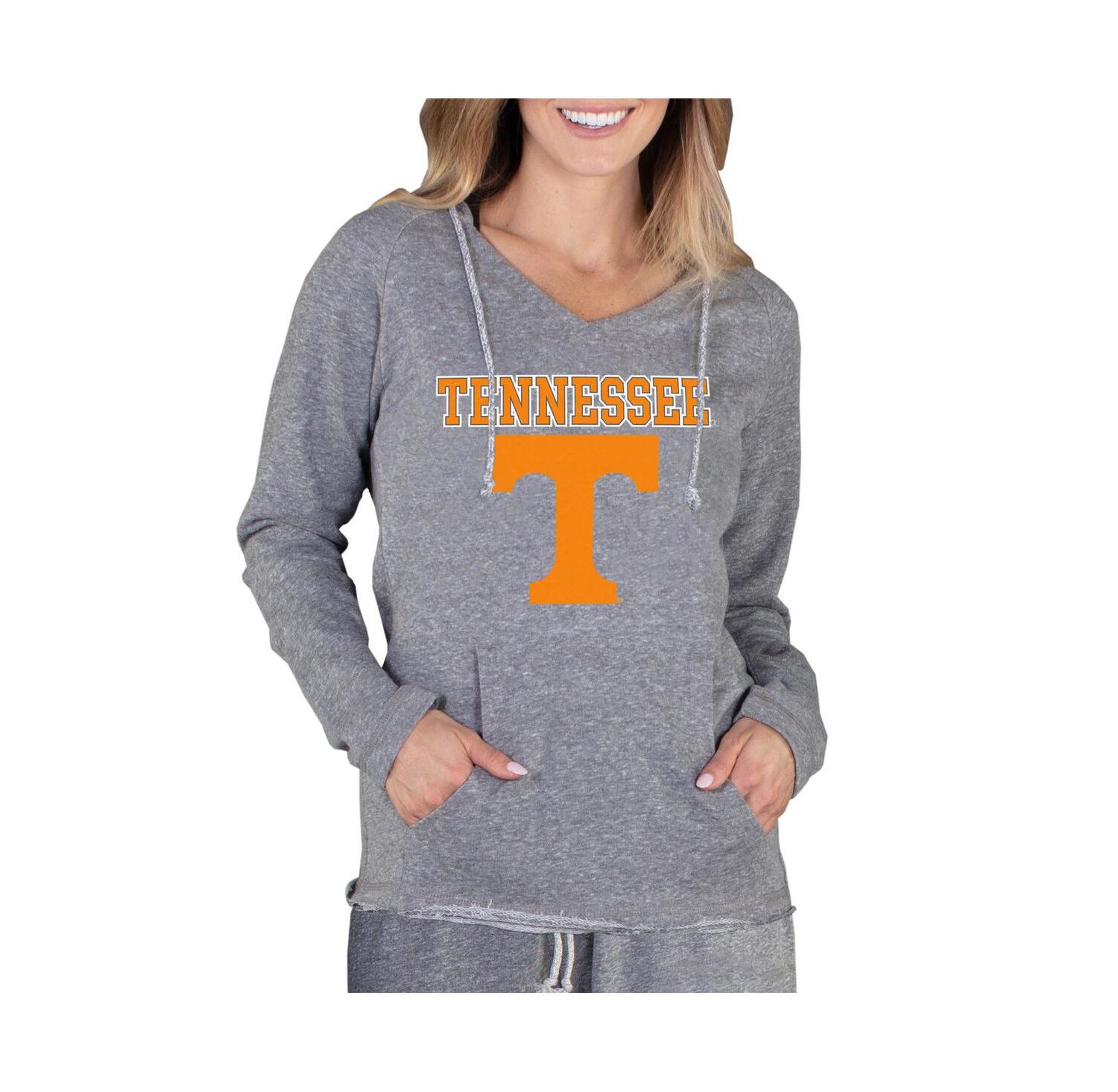 Women's Gray Tennessee Volunteers Mainstream Lightweight Terry Pullover Hoodie