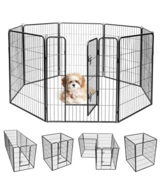 8 Metal Panel Heavy Duty Pet Playpen Dog Fence with Door-48 inches