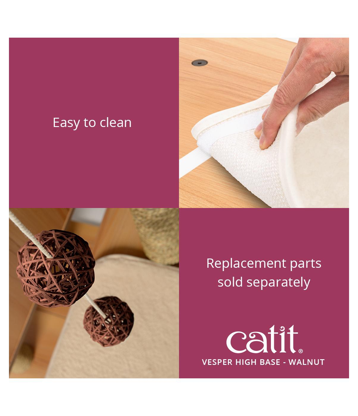 Catit Vesper Cat Furniture V-High Base, Walnut