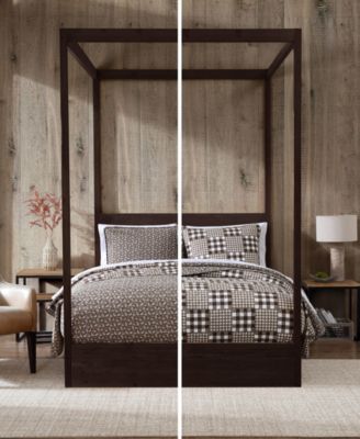 Gingham Patchwork Cotton Reversible 2-Pc. Quilt Set, Twin