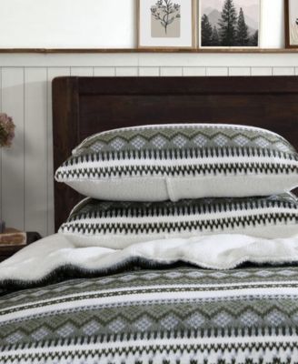 Eddie Bauer CLOSEOUT! Shelton Fair Isle Plush 2-Pc. Comforter Set, Twin