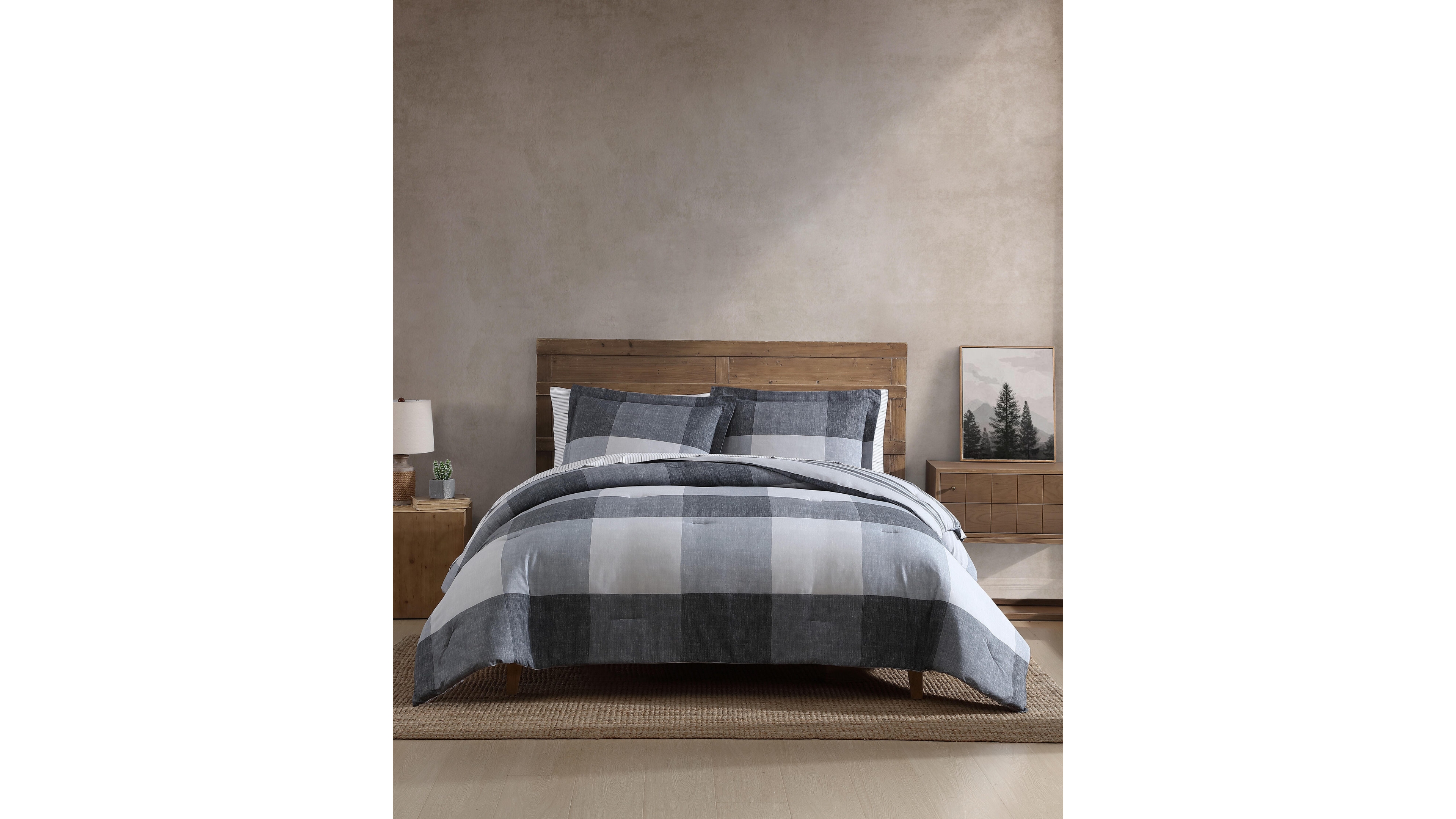 Eddie Bauer Oversized Plaid Reversible 7-Pc. Comforter Set, King
