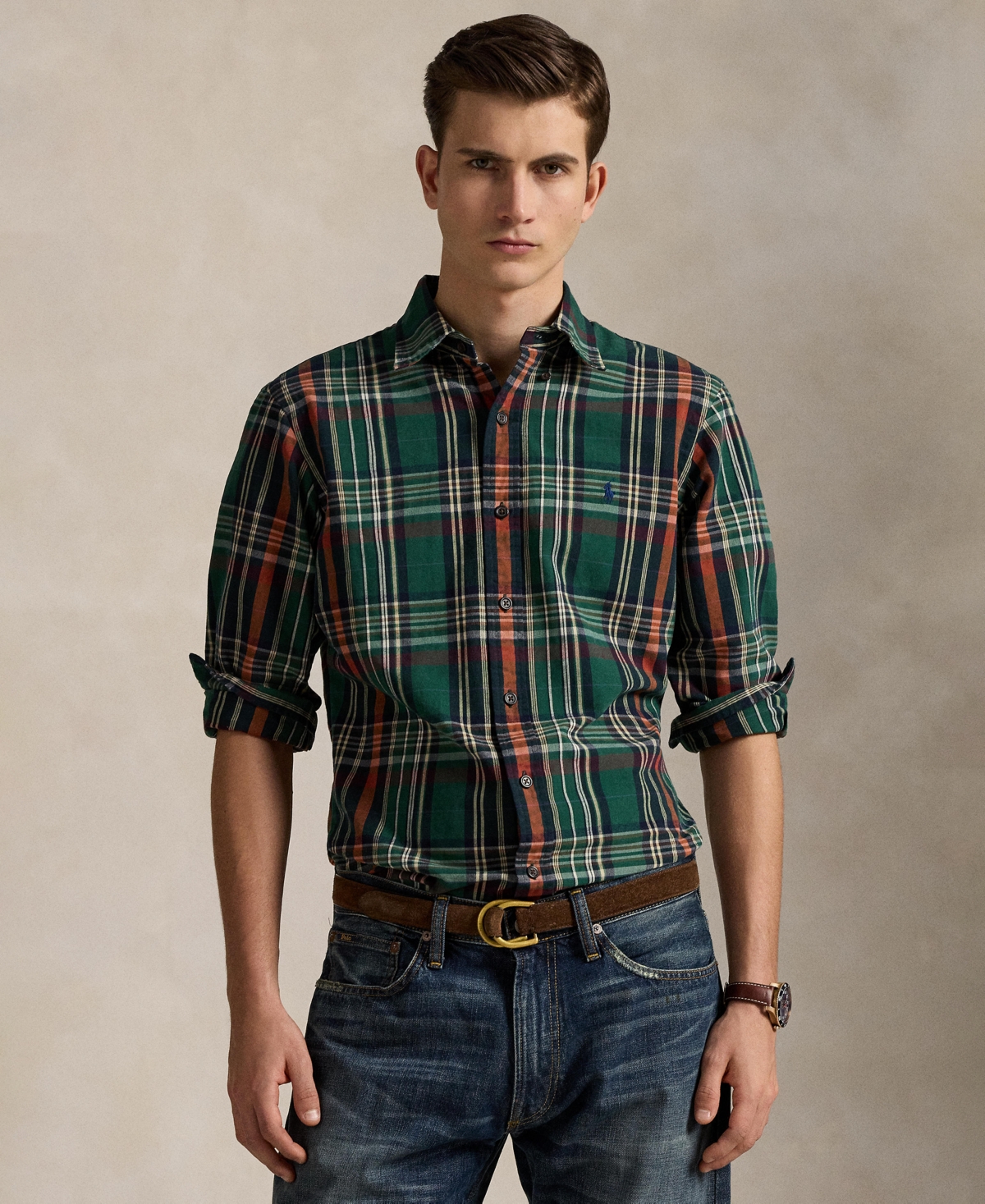 Polo Ralph Lauren Men's Classic-Fit Plaid Oxford Shirt
