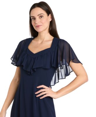 Women's Capelet Short-Sleeve Dress