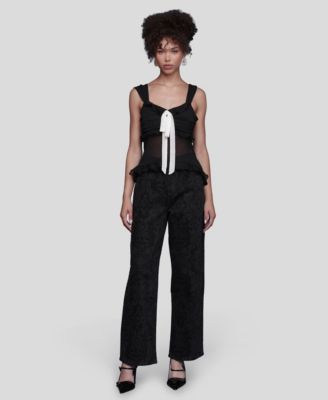 Women's Bow Detail Ruffle Top