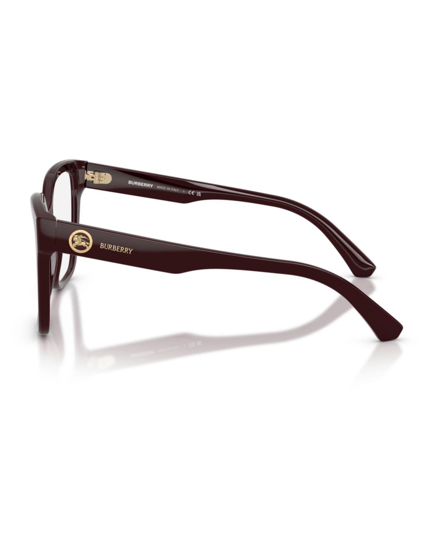 Женские очки Burberry Woman Square Plastic BE2443 Eyeglasses, цвет: Бордо — фото 4