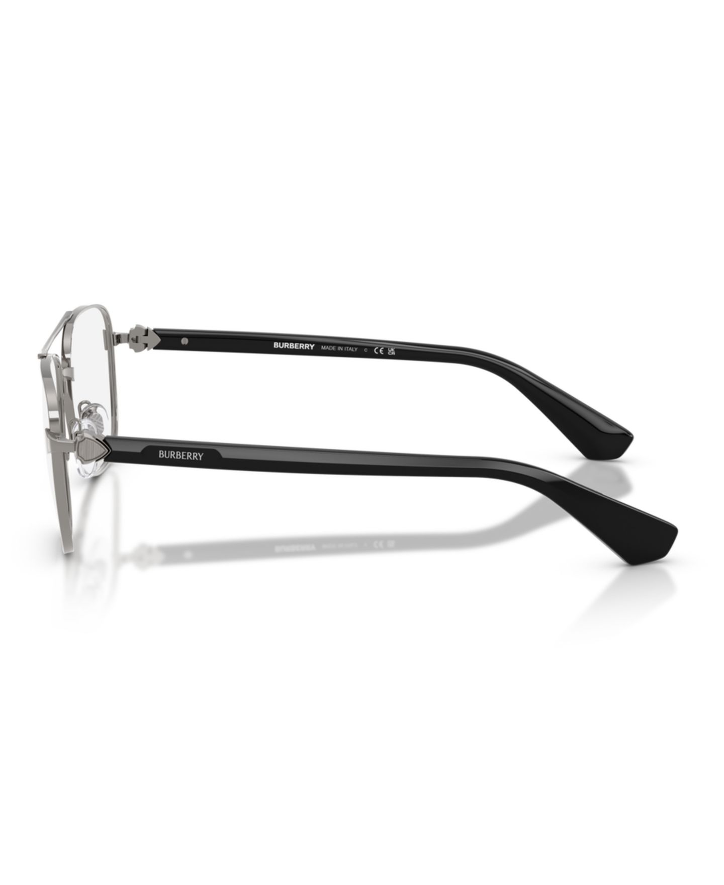 Мужские очки Burberry Man Pilot/Aviator Metal BE1396 Eyeglasses, цвет: Графитовый металлик — фото 3