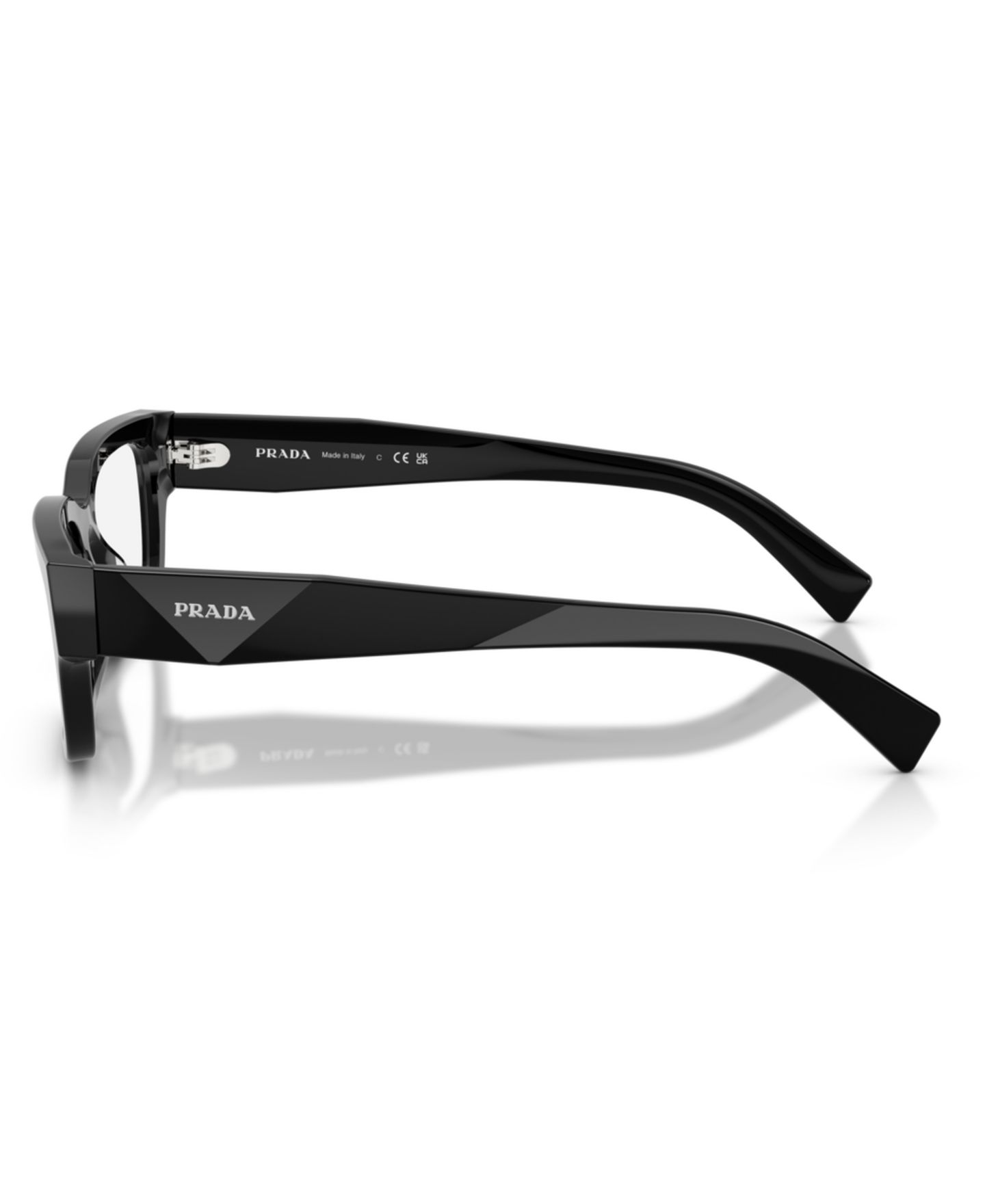Мужские очки PRADA Man Pillow Plastic PR C02V Eyeglasses, цвет: Чёрный — фото 3