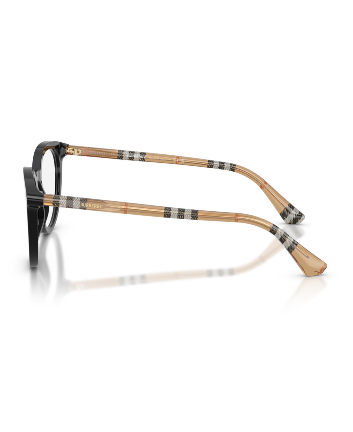 Женские очки Burberry Woman Round Plastic BE2429 Eyeglasses, цвет: Чёрный — фото 5