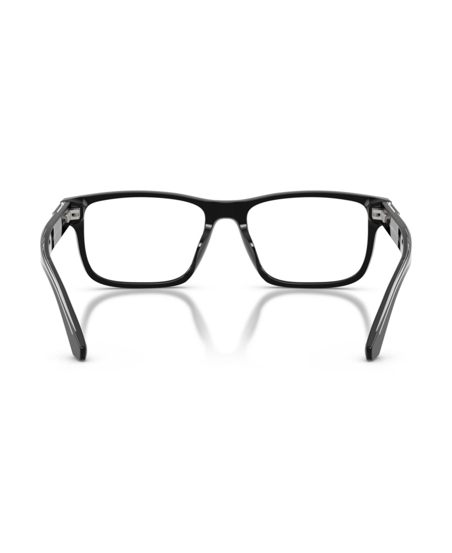 Мужские очки Emporio Armani Man Rectangle Plastic EA3265U Eyeglasses, цвет: Блестящий чёрный — фото 4