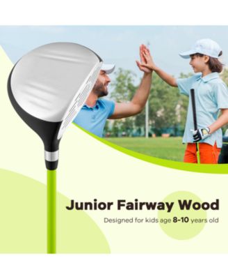 34 Inch 165CC Junior #3 Fairway Wood Golf Club with Fiberglass Shaft for Kids Ages 8-10