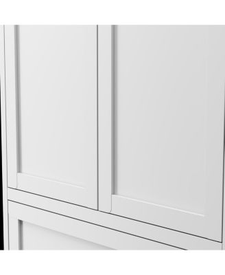 72" Pantry Cabinet with 2 Drawers, Freestanding Storage with Adjustable Shelves for Kitchen, Pantry, Dining