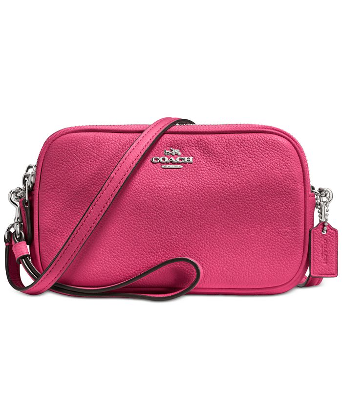 COACH Crossbody Clutch in Pebble Leather Macy s