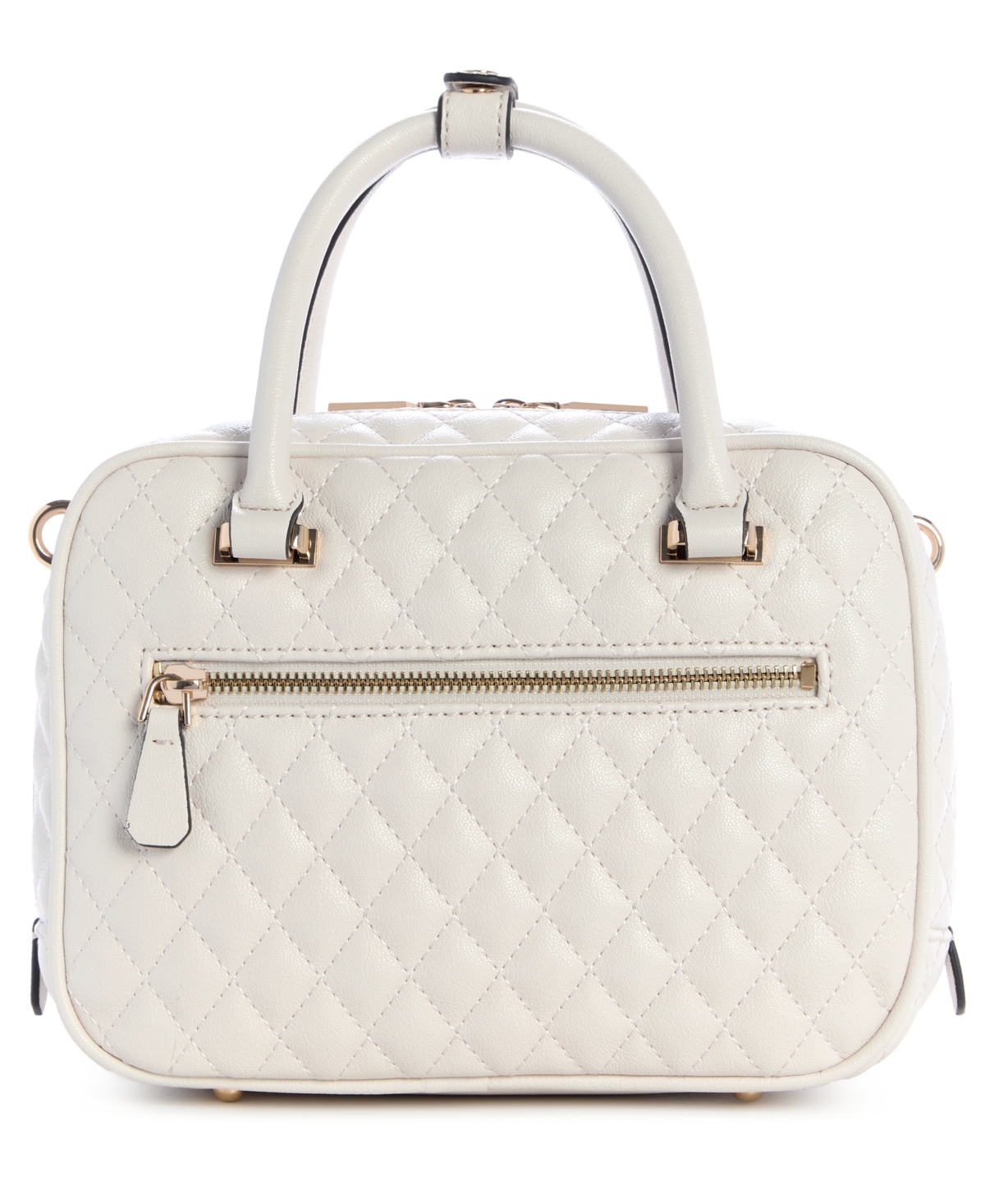 Guess Atabey Small Boxy Satchel Bag In Neutral