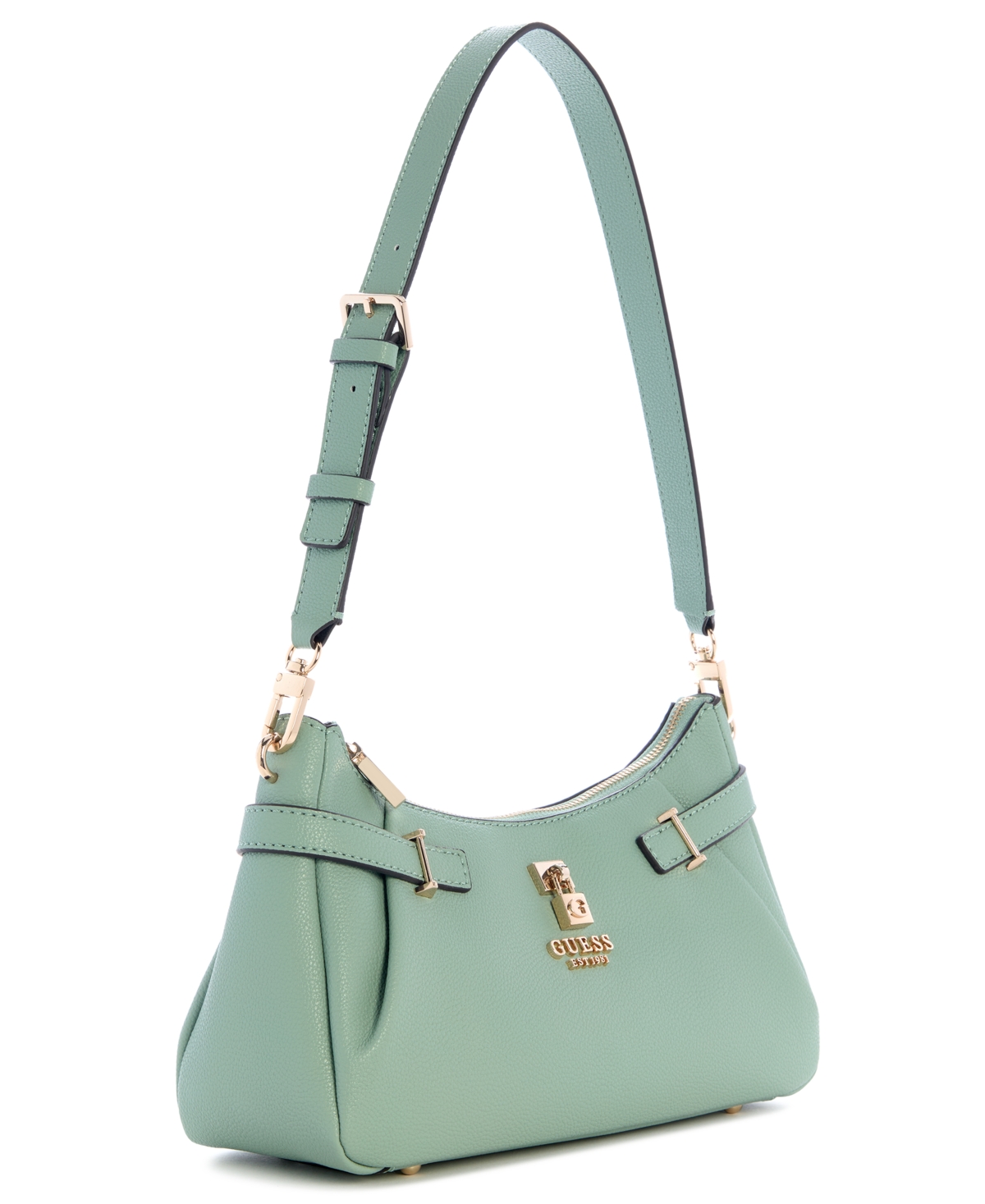 Guess Yesba Adjustable Large Shoulder Bag In Green