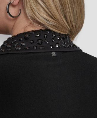 Plus Size Knot-Front Long-Sleeve Top