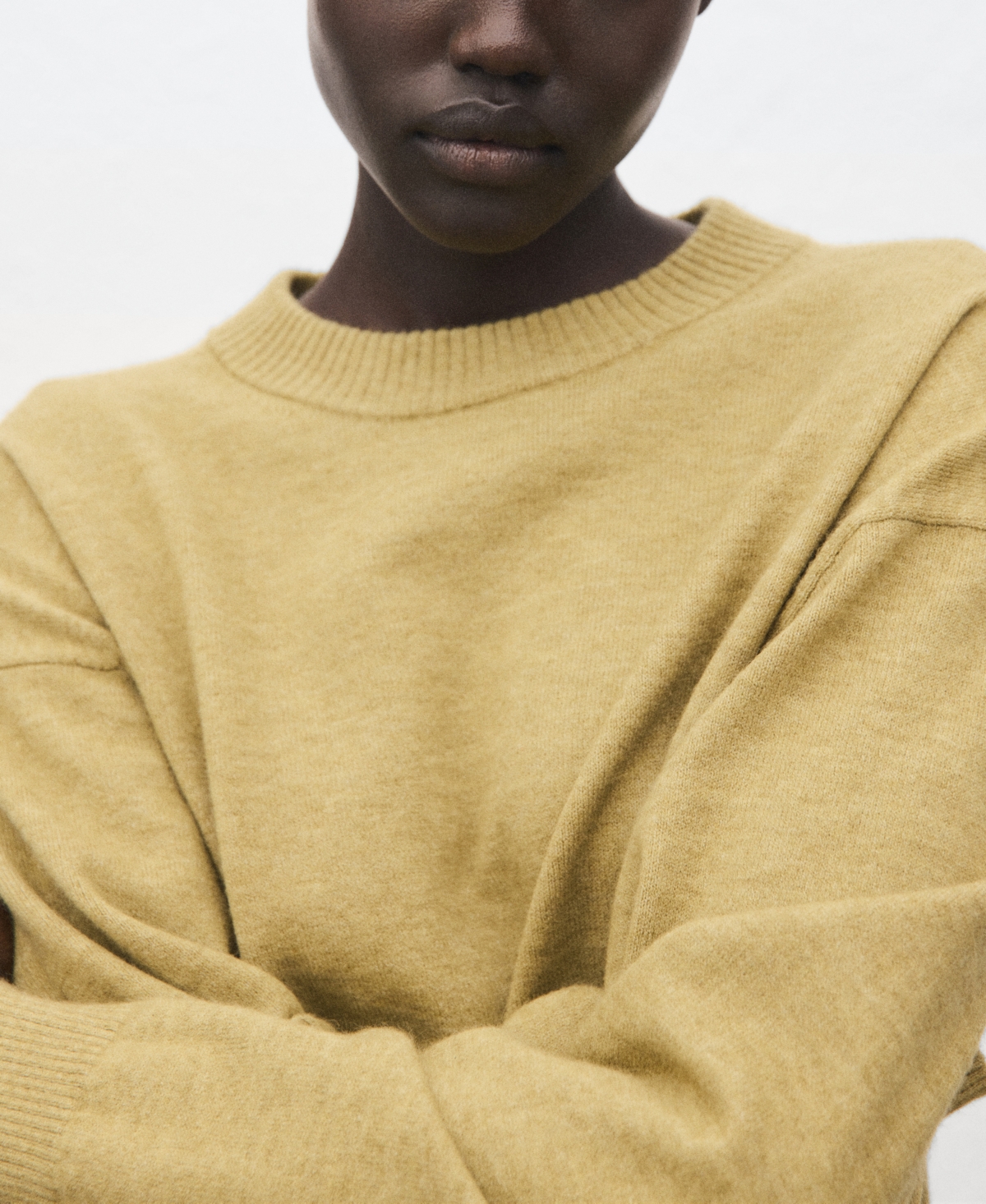 Mango Women's Ribbed Trim Oversized Sweater