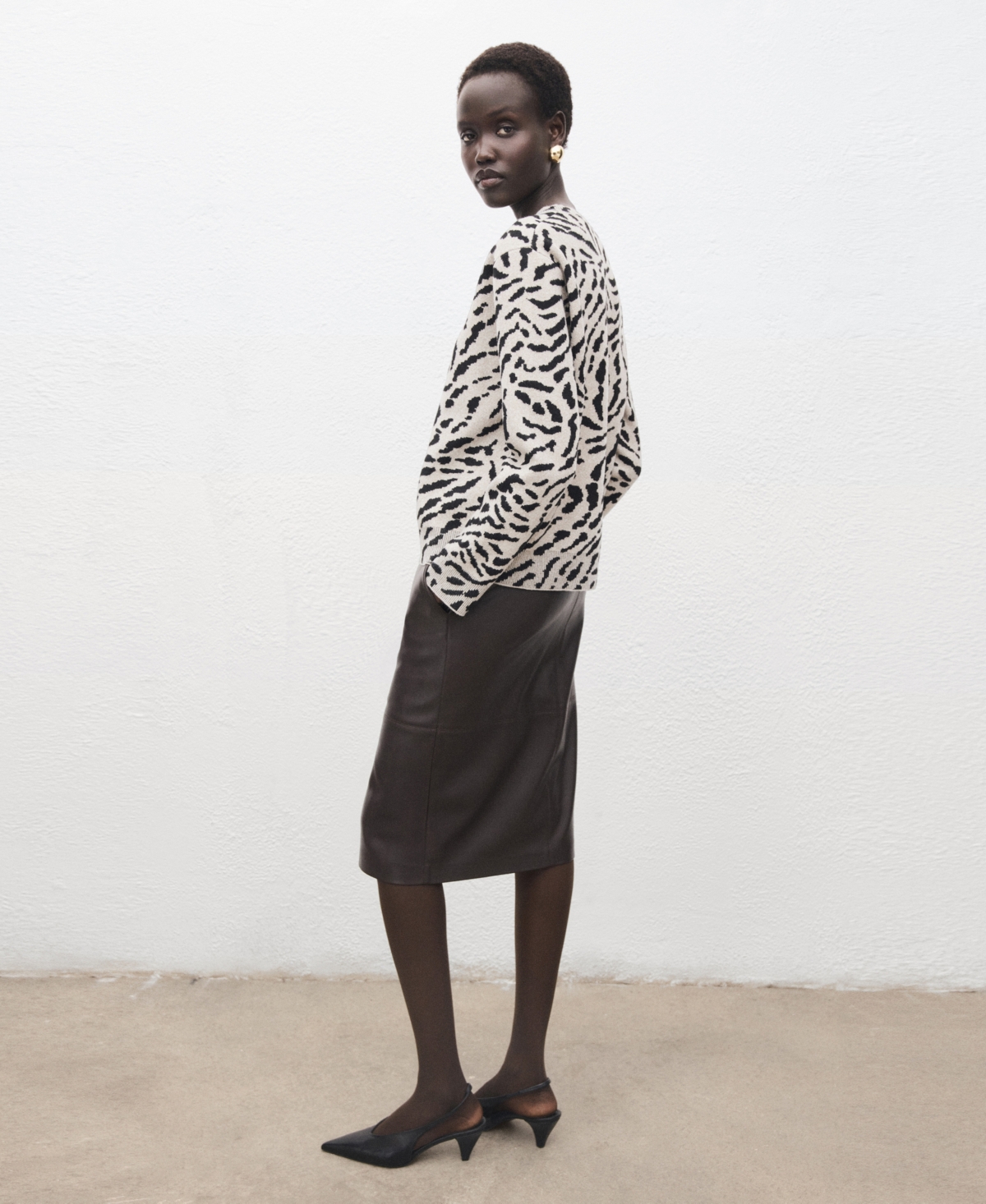 Mango Women's Animal Print Sweater