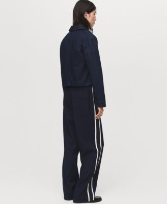 Women's Contrast Stripe Straight Pants