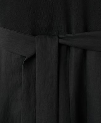 Women's Combined Woven Belt Dress