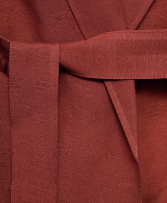 Women's Belted Linen Suit Vest