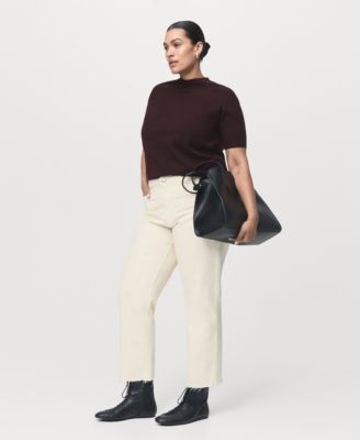 Women's Short-Sleeved Wool-Blend Sweater