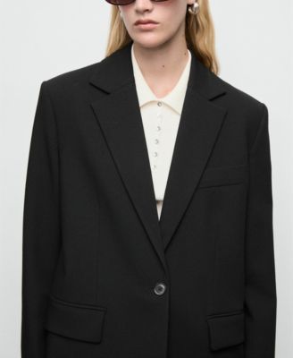 Women's Flap Pockets Straight Blazer