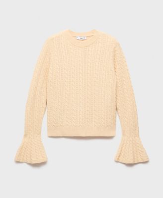 Women's Flared Sleeves Cable-Knit Sweater