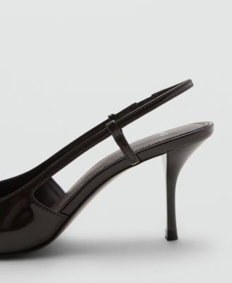 Women's Patent Leather Ring Detail High-Heeled Shoes