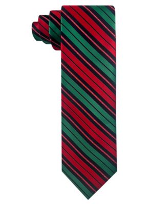 Hallmark Holiday Traditions - Men's Candy Cane Pattern Slim Tie