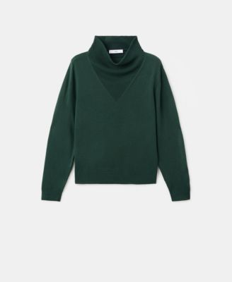 Women's Draped Neck Knitted Sweater