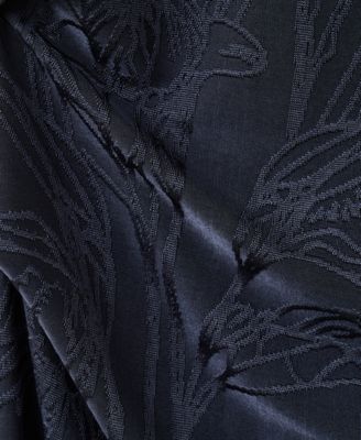 Women's Draped Collar Embroidered Dress