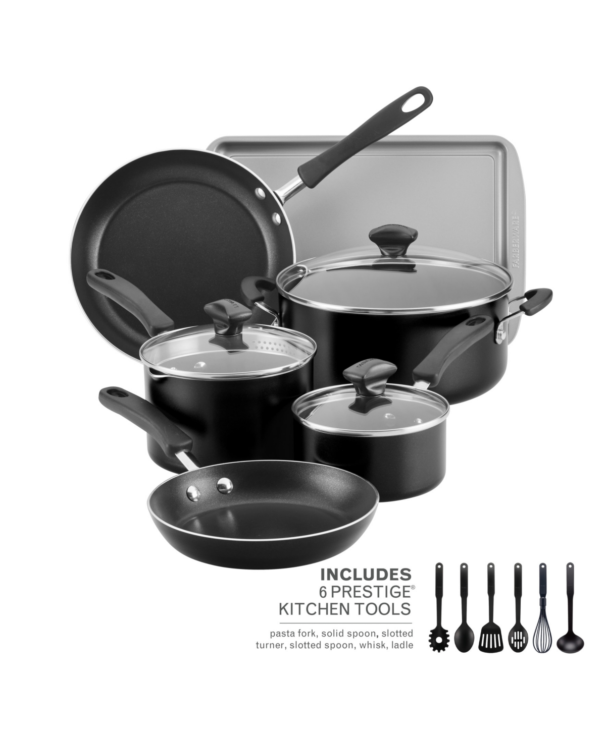 Farberware Cookstart 15-Pc DiamondMax Nonstick Cookware Set