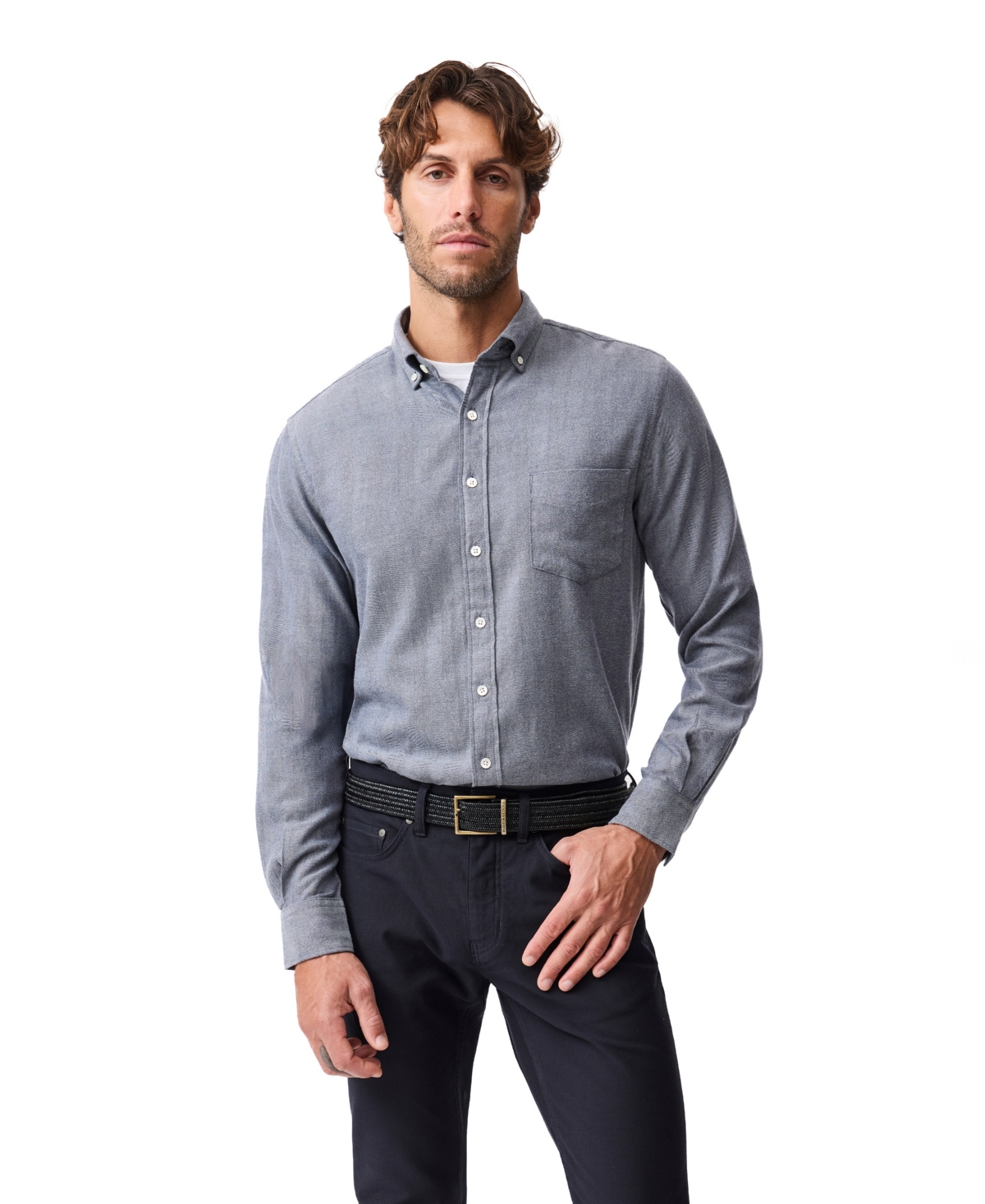 Rodd & Gunn Barrhill Sports Fit Button-down Shirt In Gray