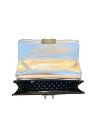 Small Leather Crossbody Bag Studded Purse Top Handle Structured Handbag