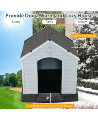 Dog House for Small Dogs Waterproof Plastic with Elevated Floor