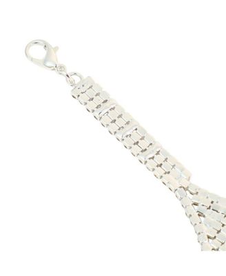 Women's The Swirl-Bling Statement Bracelet - Crystal Silver