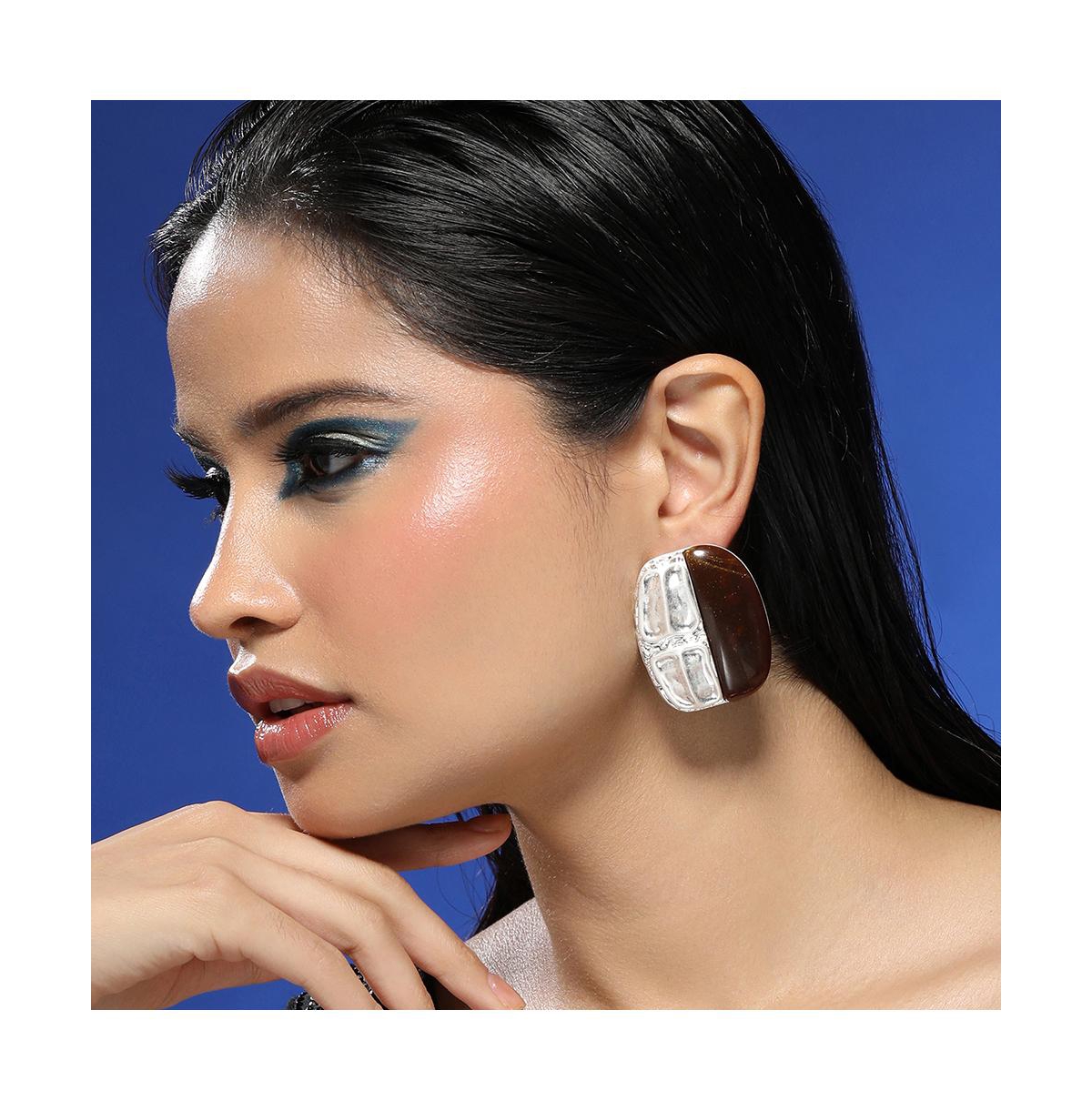 Women's The Nefertiti Statement Earrings - Antique Silver