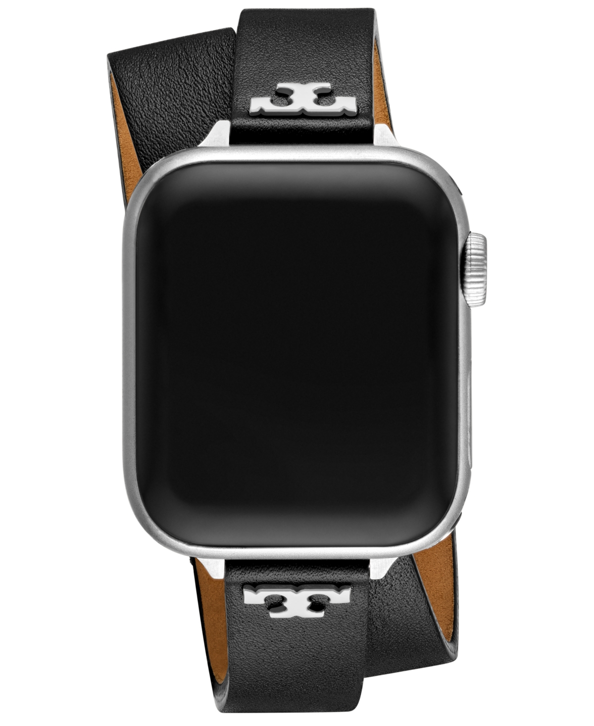Tory Burch Women's The T Double Wrap Band For Apple Watch In Black