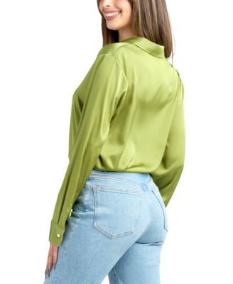 Women's Long-Sleeve Tie Front Top