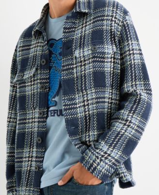 Lucky Brand Mens Twill Shirt Jacket Grateful Dead Bear Short Sleeve T Shirt Paired With 223 Straight Fit Stretch In Brown