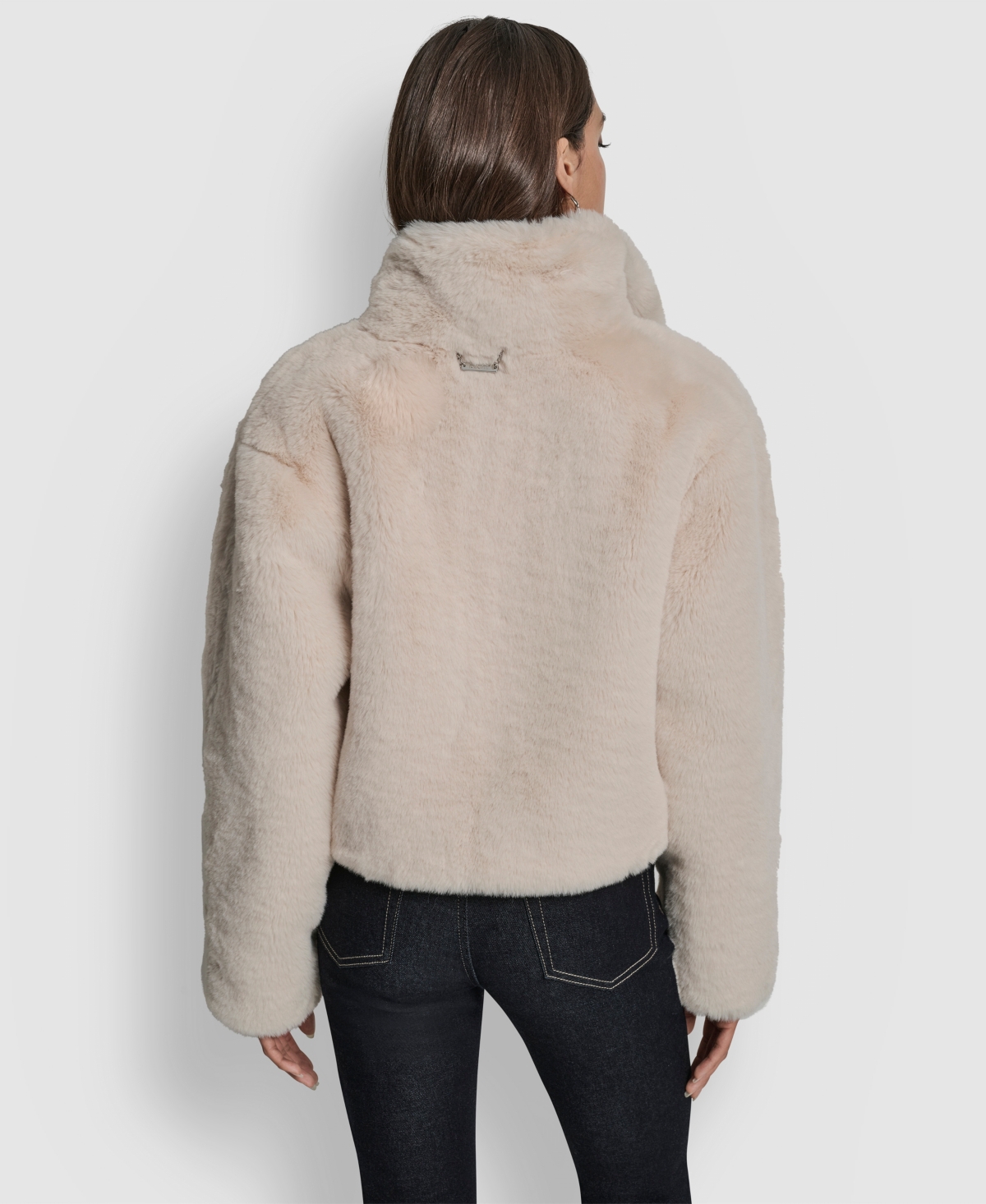 Dkny Jeans Women's Long-sleeve Cropped Jacket In Neutral