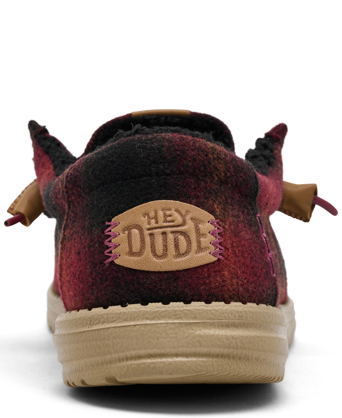 Hey Dude Men's Wally Cozy Plaid Slip-On Casual Moccasin Sneakers from Finish Line