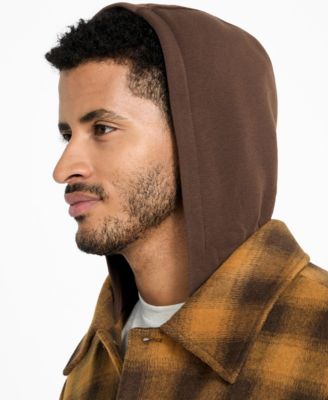 Men's Check Print Shirt Jacket