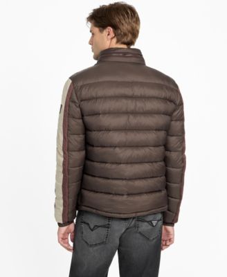 Men's Regular-Fit Color-Block Puffer Jacket