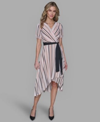 KARL LAGERFELD PARIS - Women's V-Neck Midi Dress