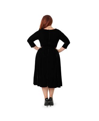 Plus Size 1950s Front Twist Swing Dress